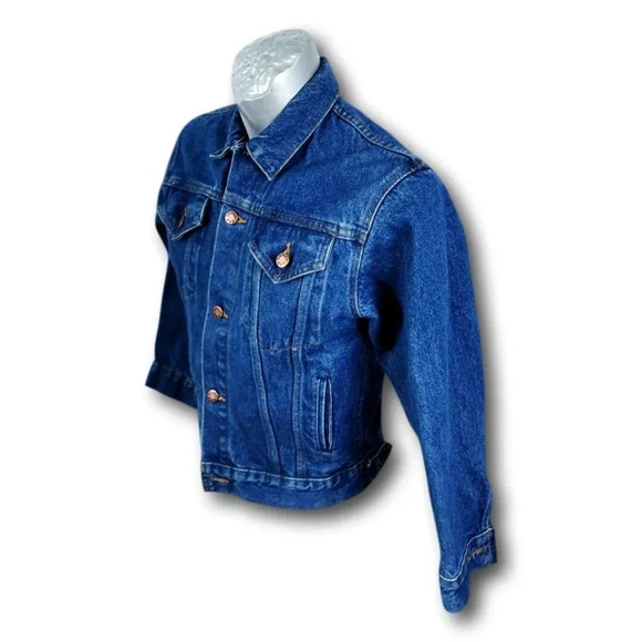 Lands End Blue Denim Jean Jacket Boys Size M - Picture 2 of 6